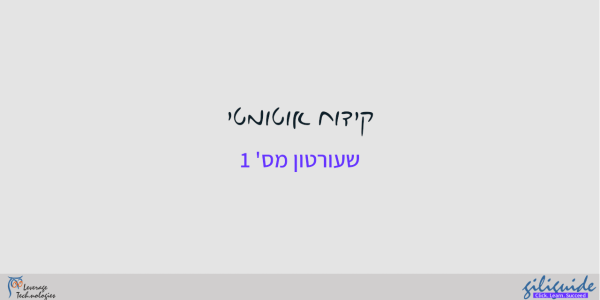 דריל אוטומטי - Sequence